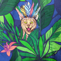 CHIGRACCI「 ニャロハシャツ 」猫柄アロハシャツ 　オリジナルプリント猫の酋長柄 6枚目の画像