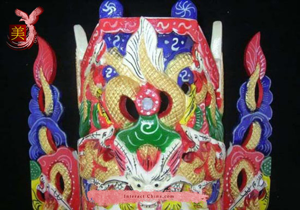 貴州 漢民族オペラ仮面 中国 ドラマ インテリア ウォール 飾り 100% ウッド クラフト 民族アート＃107 3枚目の画像