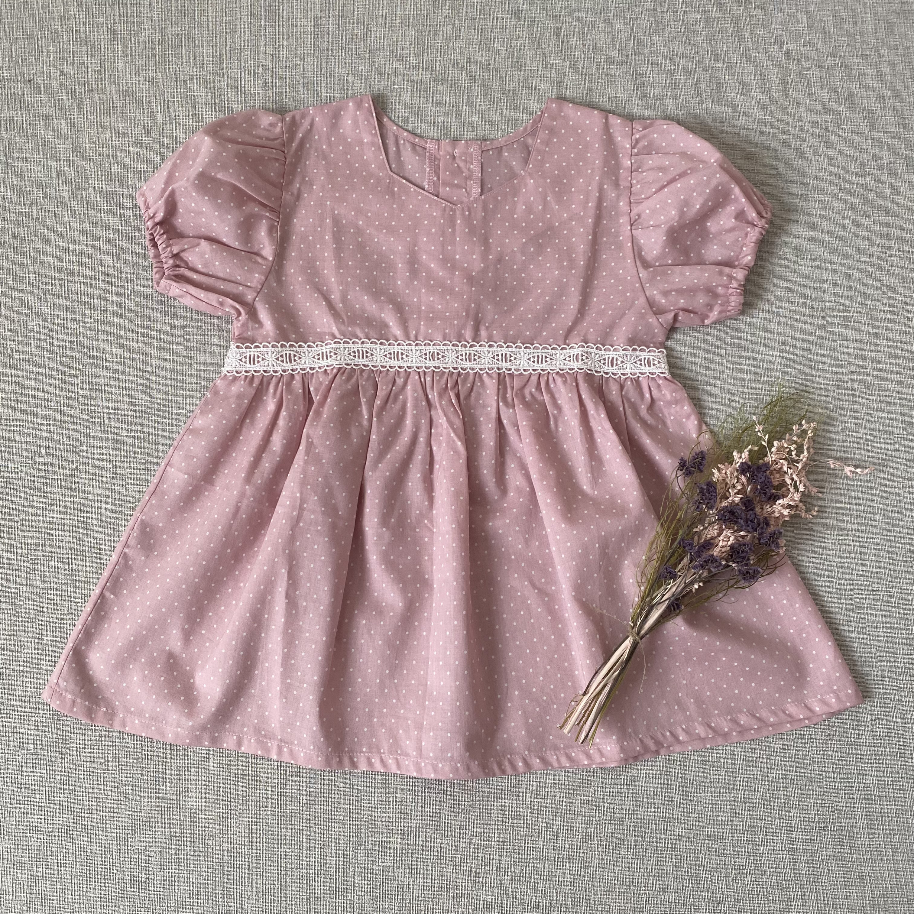 ぽわん袖ワンピース（100㎝）ダウンロード型紙 | Baby&Kids Handmade