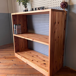 暖かな雰囲気の無垢材多目的シェルフ（特大） ｜テレビ台｜本棚