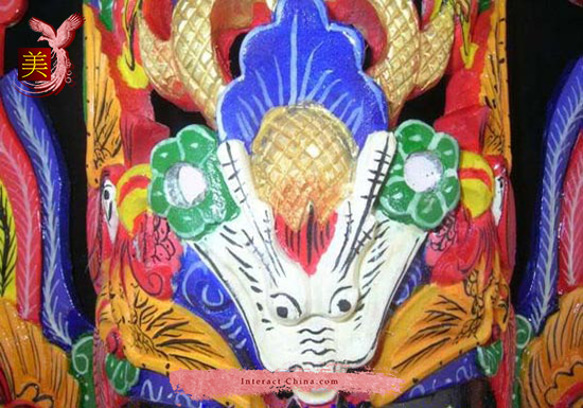 貴州 漢民族オペラ仮面 中国 ドラマ インテリア ウォール 飾り 100% ウッド クラフト 民族アート＃112 4枚目の画像