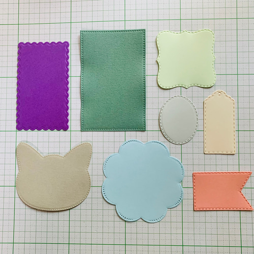 デザイン色々 ダイカット カラーMIX たっぷり50枚入り メッセージ