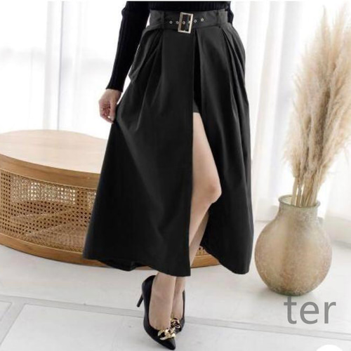 ジュリアブティック ロングフレアスカート プリーツスカート スリット  