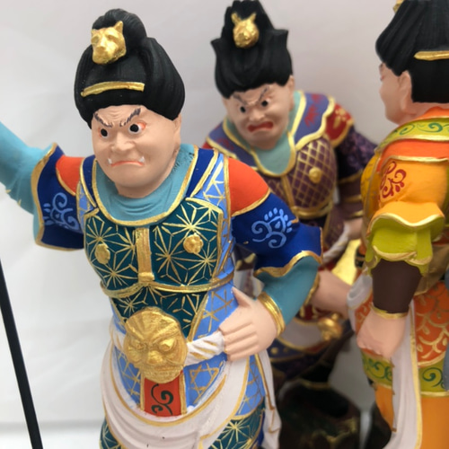 希少 木彫仏像 仏教美術 薬師十二神将 彩金 彩繪 職人手作り