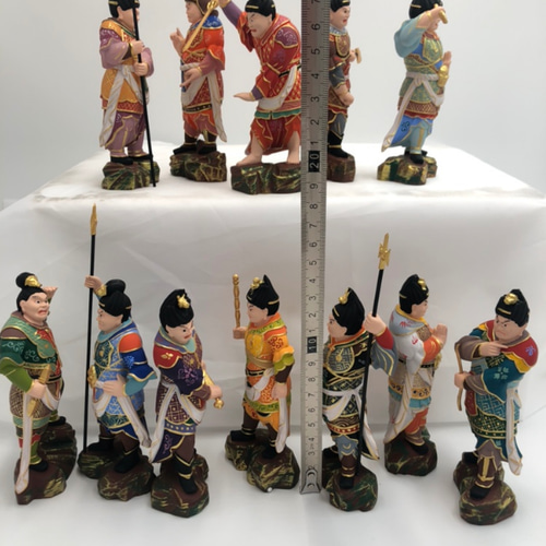 総柘植材 精密細工 古美術 時代木彫 仏教美術 薬師12神将像一式 珍品 総柘植材 精密細工 古美術 時代木彫 仏教美術 薬師12神将像