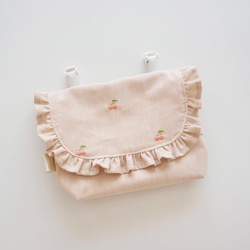 【オーダー可】移動ポケット　フリル　リバティ使用 リバティのフリル付き移動ポケット♡ その他入園グッズ fleur de