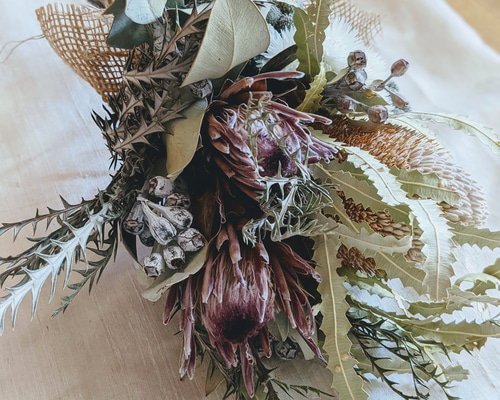 スワッグ　ドライフラワー  特大 数量限定！】ワイルドフラワー入り大きめドライフラワースワッグ