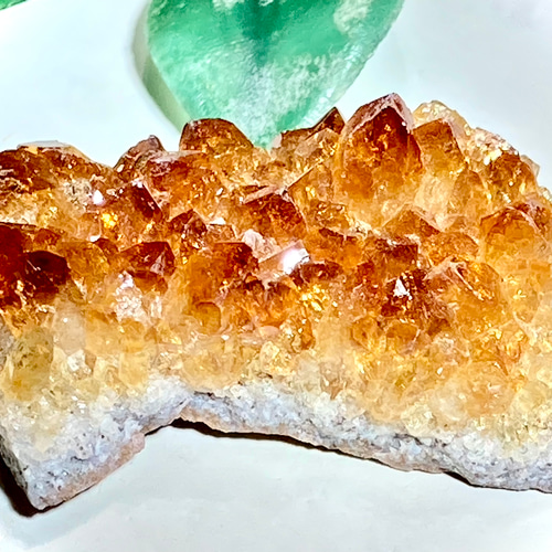 シトリンクォーツクラスター天然石置物風水