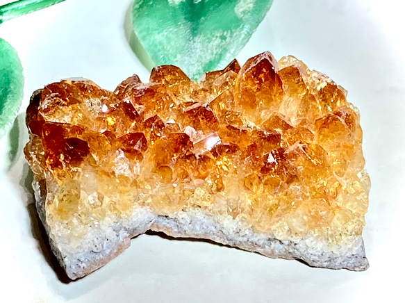 シトリンクォーツクラスター天然石置物風水