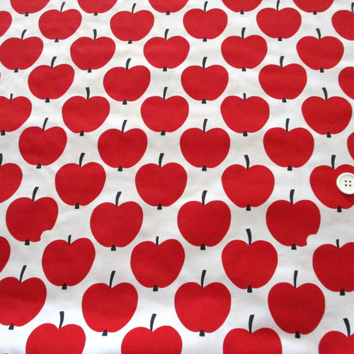 OMPPU ナイロンタフタ フィンレイソン りんご柄 レッド（2158-48