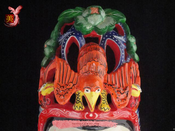 貴州漢民族 儺戯仮面 中国インテリア ウォール装飾 儀式ダンス 100%ウッド クラフト 民族アート#102 2枚目の画像