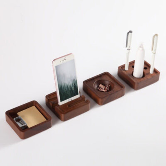 受注生産 職人手作り 小物入れ ペン立て ステーショナリー収納 雑貨 無垢材 オフィス 木工 家具 木製 LR2018 