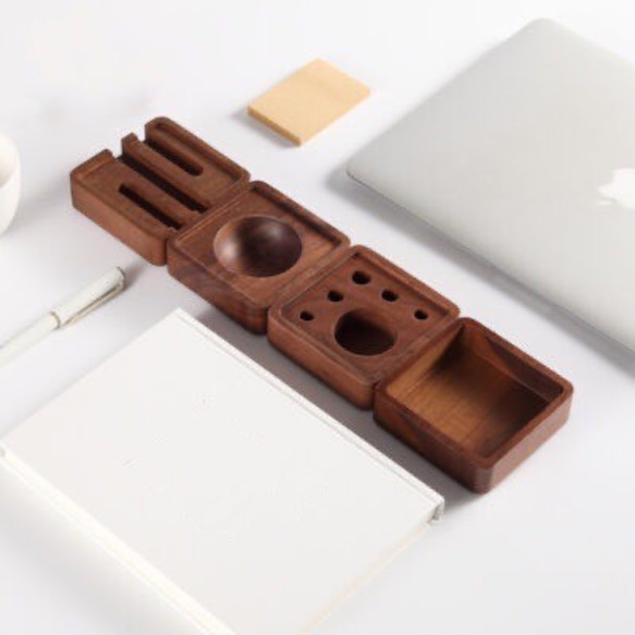 受注生産 職人手作り 小物入れ ペン立て ステーショナリー収納 雑貨 無垢材 オフィス 木工 家具 木製 LR2018 