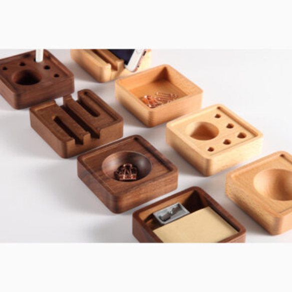 受注生産 職人手作り 小物入れ ペン立て ステーショナリー収納 雑貨 無垢材 オフィス 木工 家具 木製 LR2018 