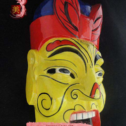 貴州漢民族 儺戯仮面 中国インテリア ウォール装飾 儀式ダンス 100%ウッド クラフト 民族アート#116 4枚目の画像