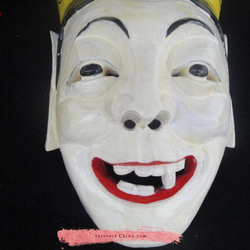 貴州漢民族 儺戯仮面 中国インテリア ウォール装飾 儀式ダンス 100%ウッド クラフト 民族アート#122 3枚目の画像