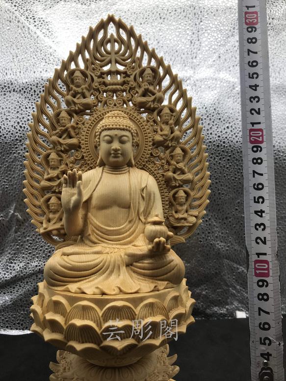 薬師如来  供養品   木彫仏像  仏教工芸品  災難除去 4枚目の画像