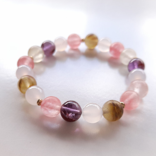 ☆何気ない日々の幸福☆マルチカラークォーツ、ホワイトカルセドニー他