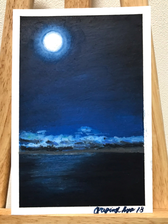 原画 青 オイルパステル 絵画 Hidamari art 通販 16508493