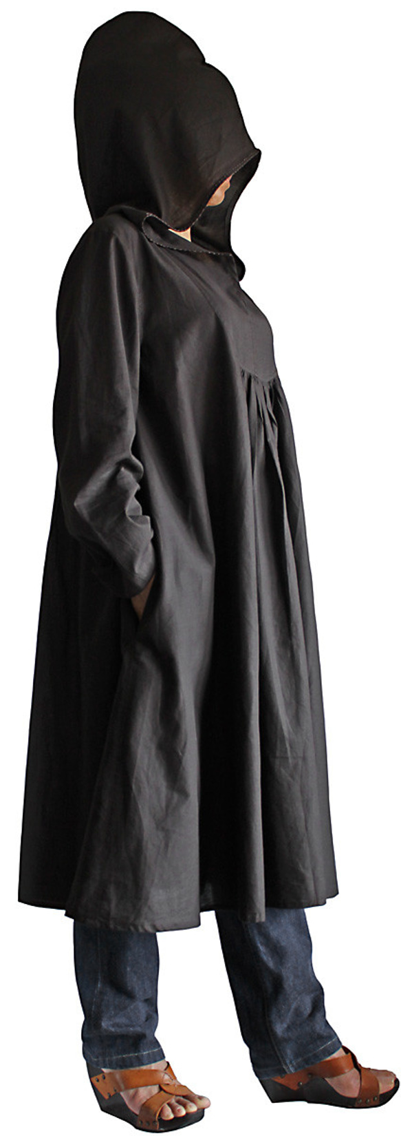 モスリン フード付きチュニックドレス（BCG-016） 6枚目の画像