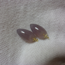 国産紫瑪瑙　パープルカルセドニーの♪ピアスフック　貴重性高しっ！ 7枚目の画像