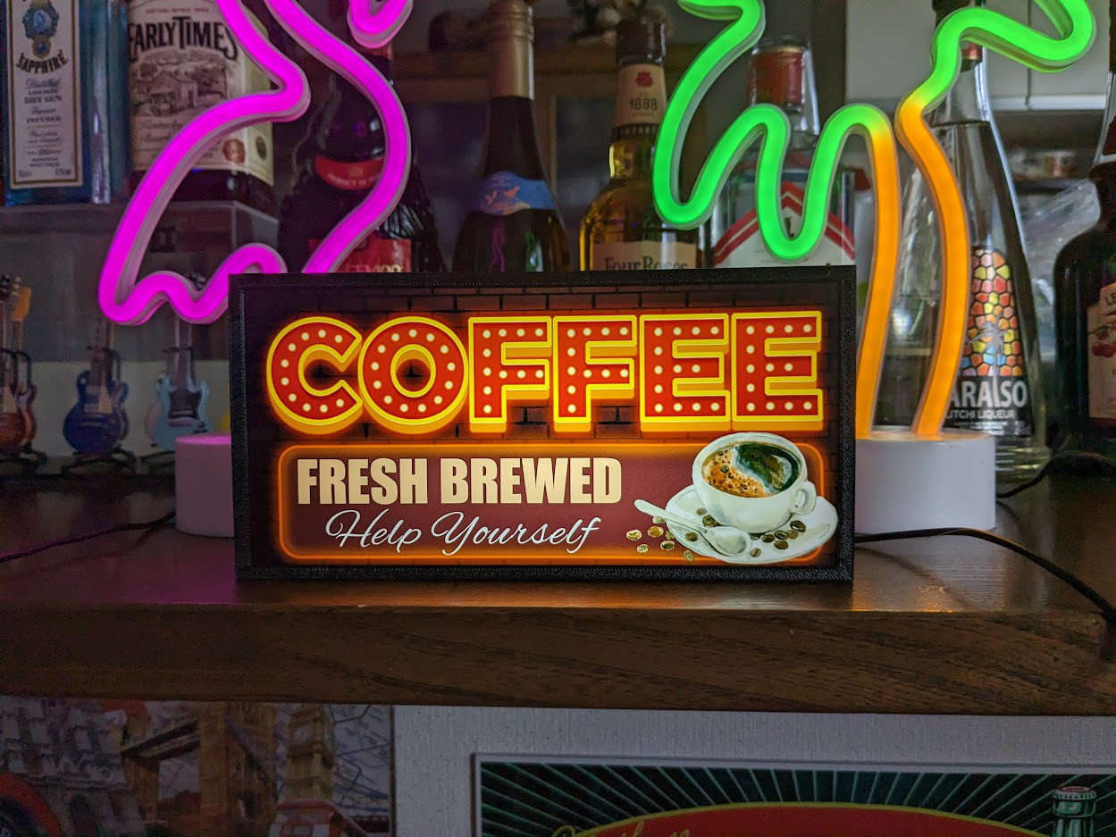 【Lサイズ】コーヒー カフェ 喫茶 看板 置物 アメリカン雑貨 ライトBOX Lサイズ】コーヒー カフェ 喫茶 看板 置物 アメリカン雑貨