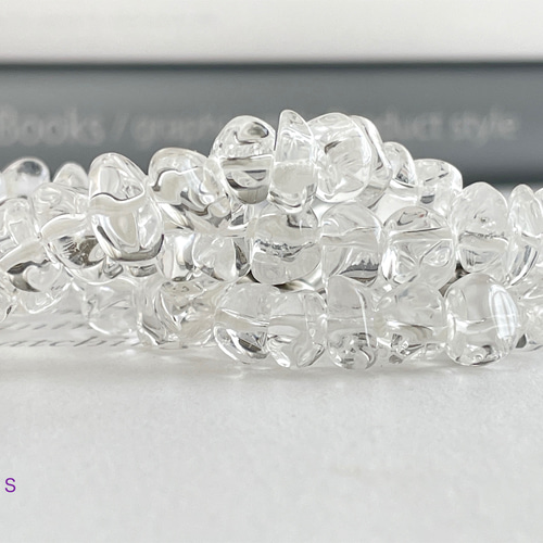 ロングにもなる！涼しげ水晶 ラフカットのネックレス＆ブレスレット