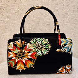 【中古・美品】西陣織 正絹100% 刺繍 和装バッグ ff21c25afd01b13a779bc488915b72