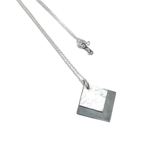 ひし形 シルバーネックレス メンズ用 ネックレス・ペンダント（メンズ