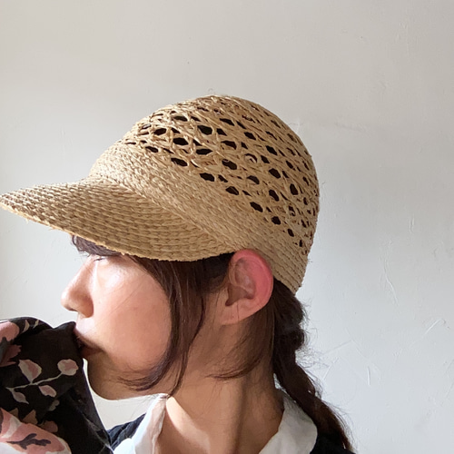ラフィアキャップ 帽子 透かし編み 142010 ハット ALCEDO 通販