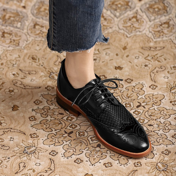 [交貨期 35-45 天] Made-to-order Genuine leather ghillie shoes ladies 第8張的照片