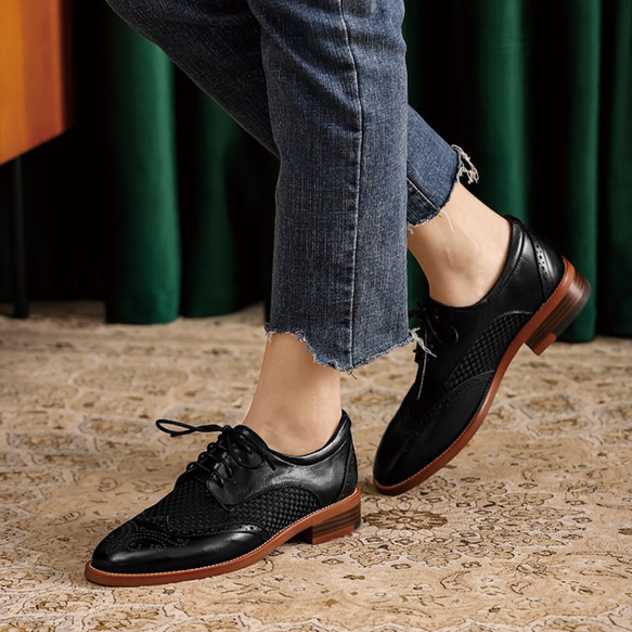 [交貨期 35-45 天] Made-to-order Genuine leather ghillie shoes ladies 第9張的照片