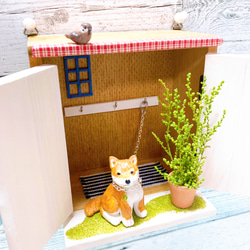 犬　選べます　わんちゃんのお家　ミニチュアインテリア　壁掛け　ミニチュアボックス　ミニチュア小物　木工 6枚目の画像