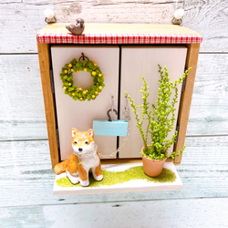 犬　選べます　わんちゃんのお家　ミニチュアインテリア　壁掛け　ミニチュアボックス　ミニチュア小物　木工 1枚目の画像