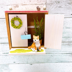 犬　選べます　わんちゃんのお家　ミニチュアインテリア　壁掛け　ミニチュアボックス　ミニチュア小物　木工 10枚目の画像