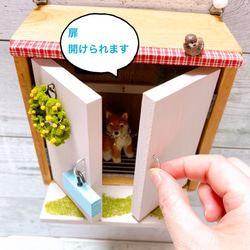 犬　選べます　わんちゃんのお家　ミニチュアインテリア　壁掛け　ミニチュアボックス　ミニチュア小物　木工 5枚目の画像