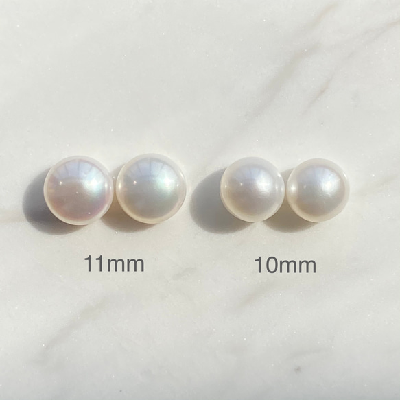 大粒パール✨11mm〜11.8mm AAAA(4Aパール) 大粒シンプル淡水パールピアス/イヤリング✨ 4枚目の画像