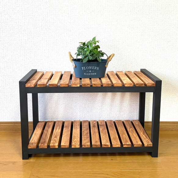 アイアン風シェルフ（木製） 棚・シェルフ・ラック WarmHandmade