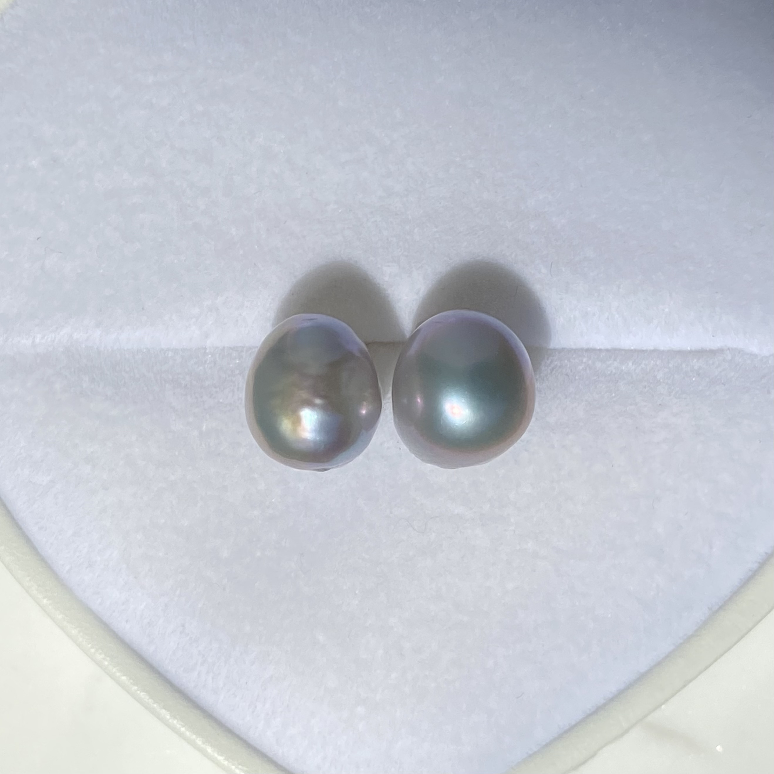 選べる大粒グレーバロックパール✨約11mm 一粒バロックシンプル淡水パールピアス/イヤリング変更可        Ω