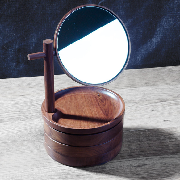 鏡ハンドメイド木の家具卓上