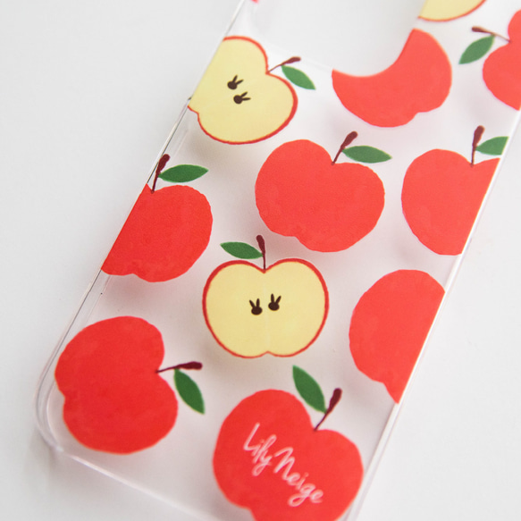 リンゴ うさぎ　スマホケース　スマホカバー　Android iPhone ケース 2枚目の画像