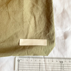 天日乾燥した綿麻✳︎くまさん✳︎入園入学準備3点セット（グリーン） 10枚目の画像