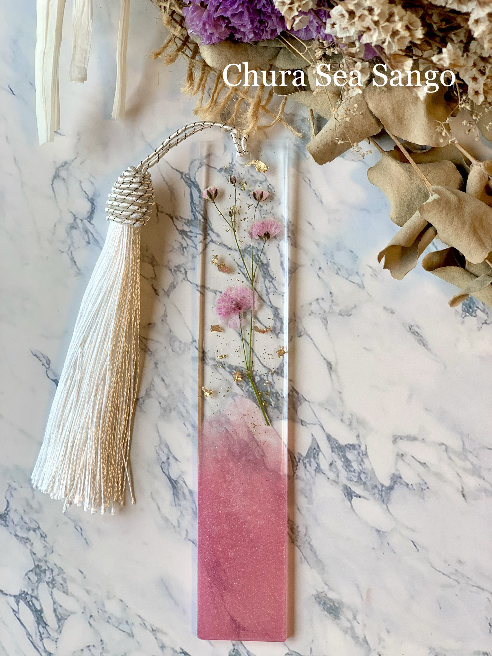 ハンドメイドレジンブックマーク＆定規(猫ちゃん)No.291 ハンドメイド