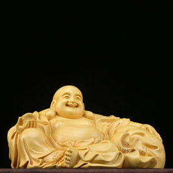 極上品 七福神 布袋様 置物 木彫仏像 仏教美術 仏教工芸品 彫刻