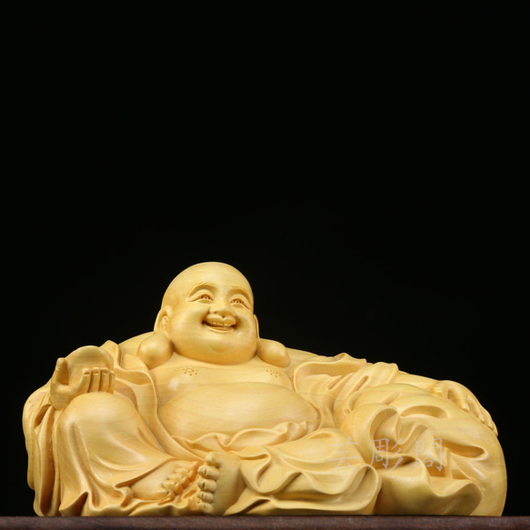 極上品 七福神 布袋様 置物 木彫仏像 仏教美術 仏教工芸品 彫刻