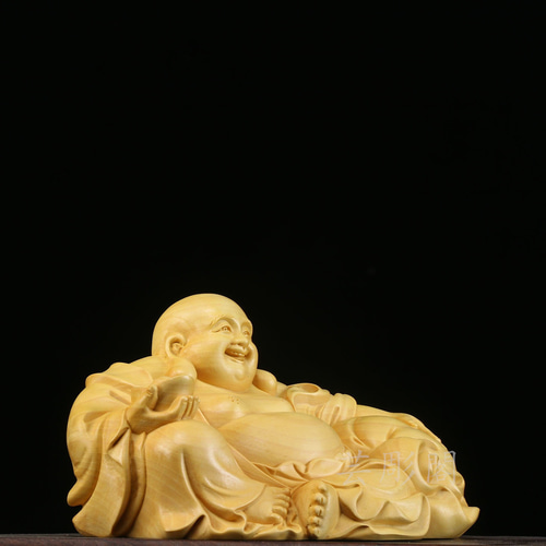 極上品 七福神 布袋様 置物 木彫仏像 仏教美術 仏教工芸品 彫刻