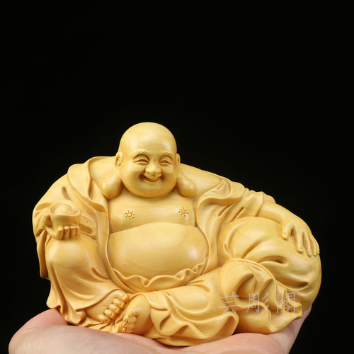 極上品 木彫仏像 七福神弥勒仏 布袋様 彫刻 本金 切金 天然木檜材 極上品 木彫仏像 七福神 布袋様 彫刻 本金 切金 天然木檜材 F