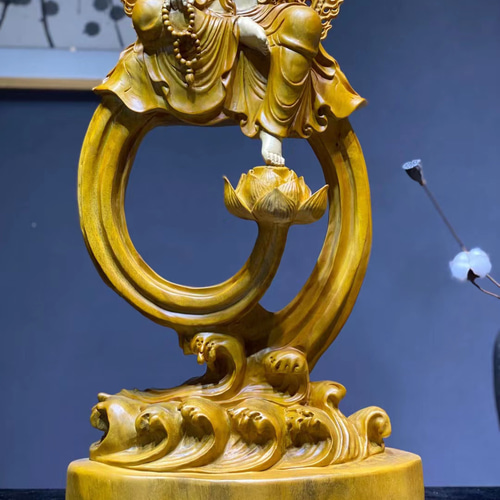 観音菩薩 超特大 仏教美術 木彫仏教 精密彫刻 木彫仏像 自在観音