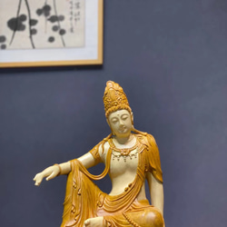 仏像 仏教美術  合十自在観音様  木の雕刻品 木彫り仏像 職人手作り 仏像 仏教美術 合十自在観音様 木の雕刻品 木彫り仏像 職人手作り
