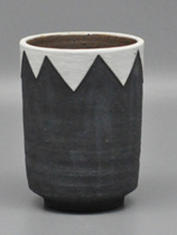 手作リ植木鉢、陶器 丸形 小型レトロ小花器 1枚目の画像